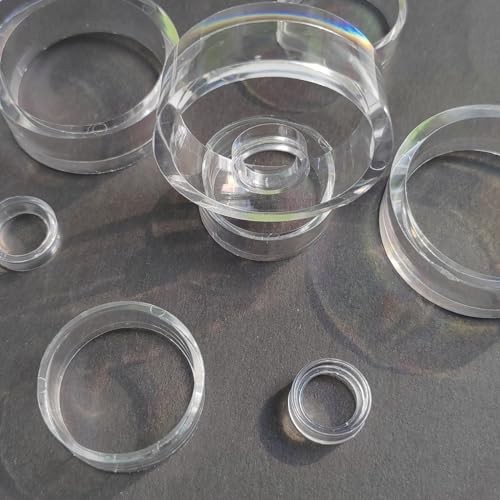 12 Pcs Acrylic Display Stand Sphere Ball Holder Rings for Baseball Tennis Golf