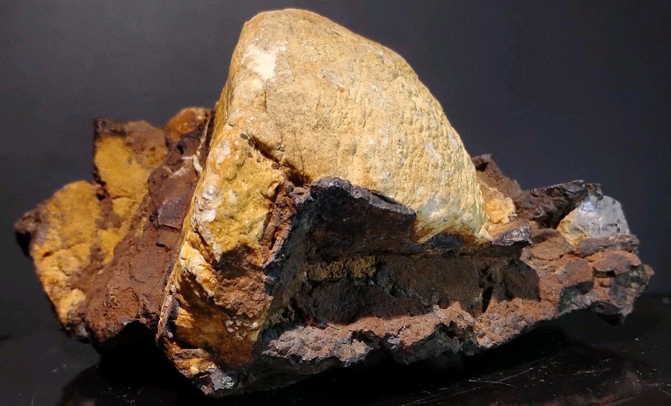 BEAUTIFUL BOXWORK HEMATITE w/ MASSIVE BARITE BALL PYRITE AND GALENA 4lb 12oz
