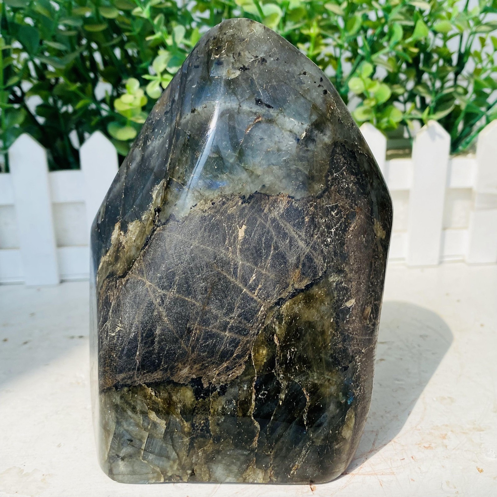 Natural Purple Labradorite Quartz Crystal Freeform Mineral Specimen 940g
