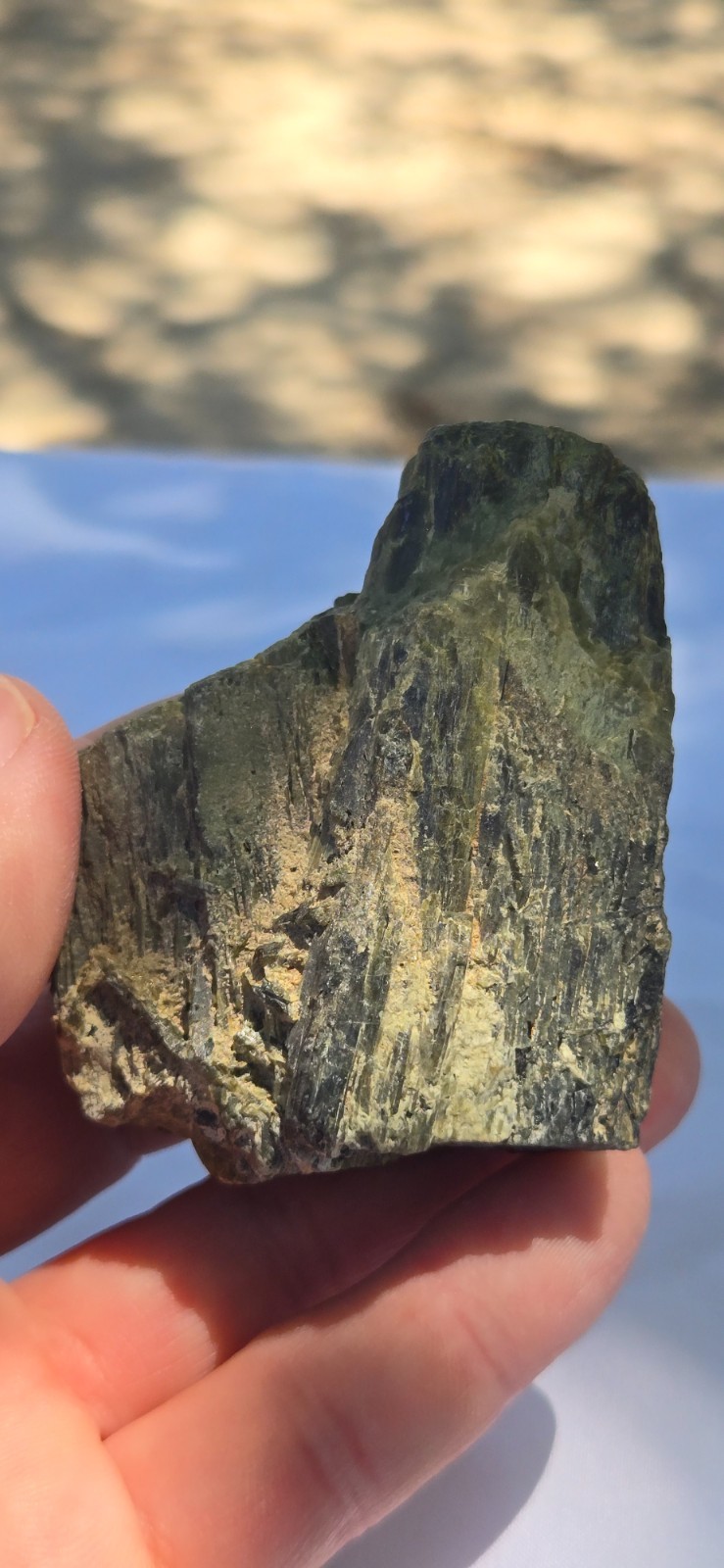 Beautiful Raw All Natural Green Epidote Crystal Stone Cabinet Specimen 6.2 Ozs