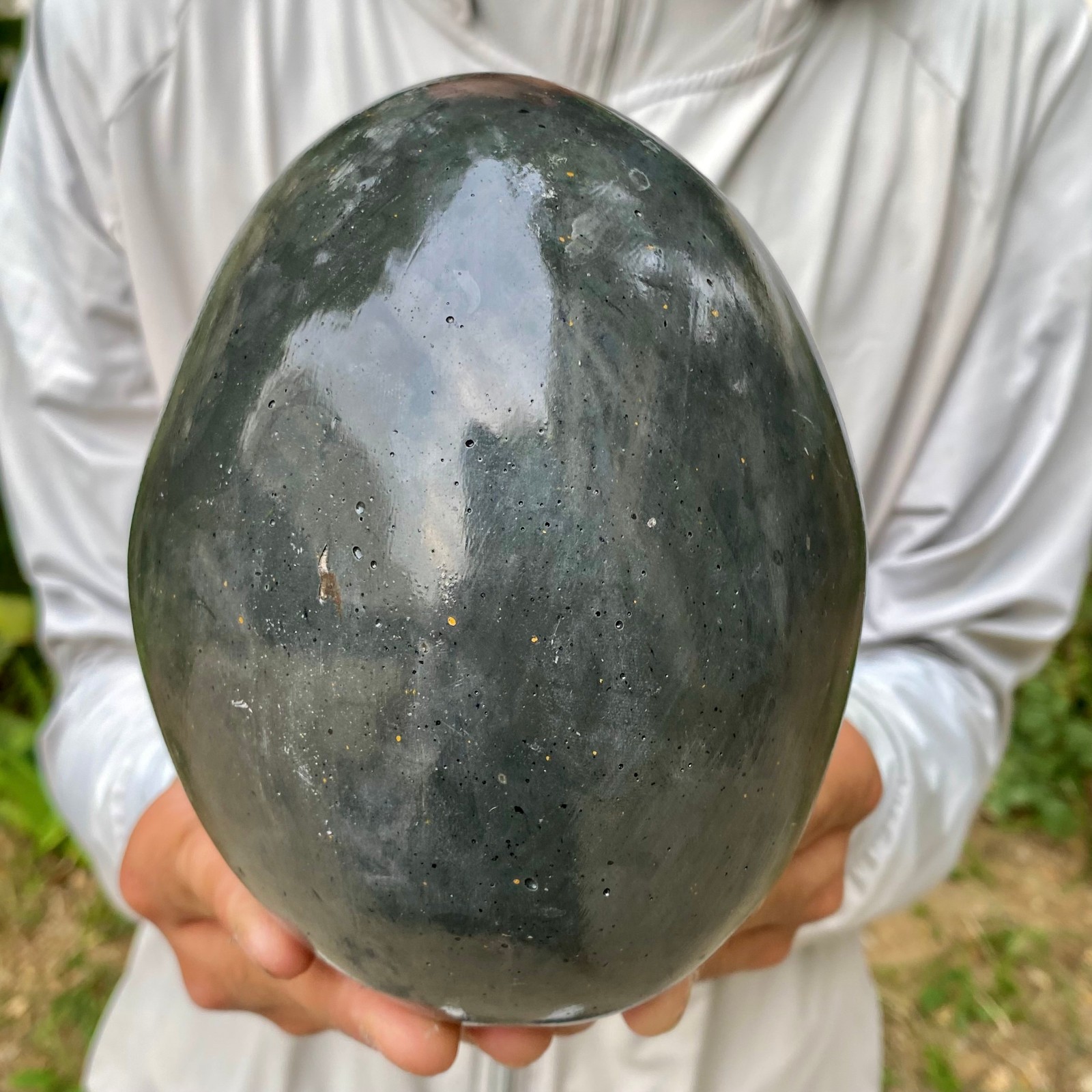 4.38LB Natural amethyst Dinosaur egg Quartz Crystal specimen healing