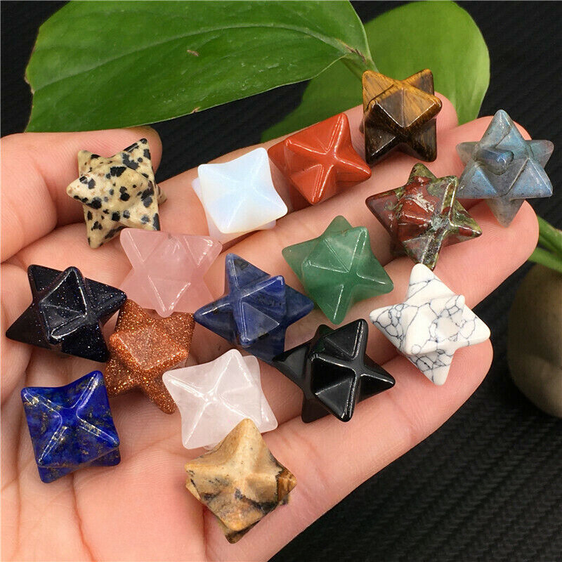 Wholesale~ Mix Natural Quartz Crystal Mini Merkaba Star Skull Reiki Healing Gift