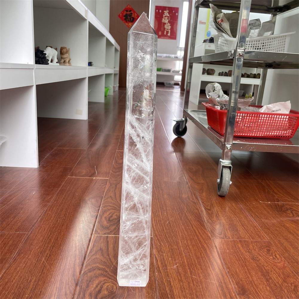 5.3LB 19.6 ” Natural A+++ Clear Quartz Obelisk Tower Crystal Decor Reiki Heal