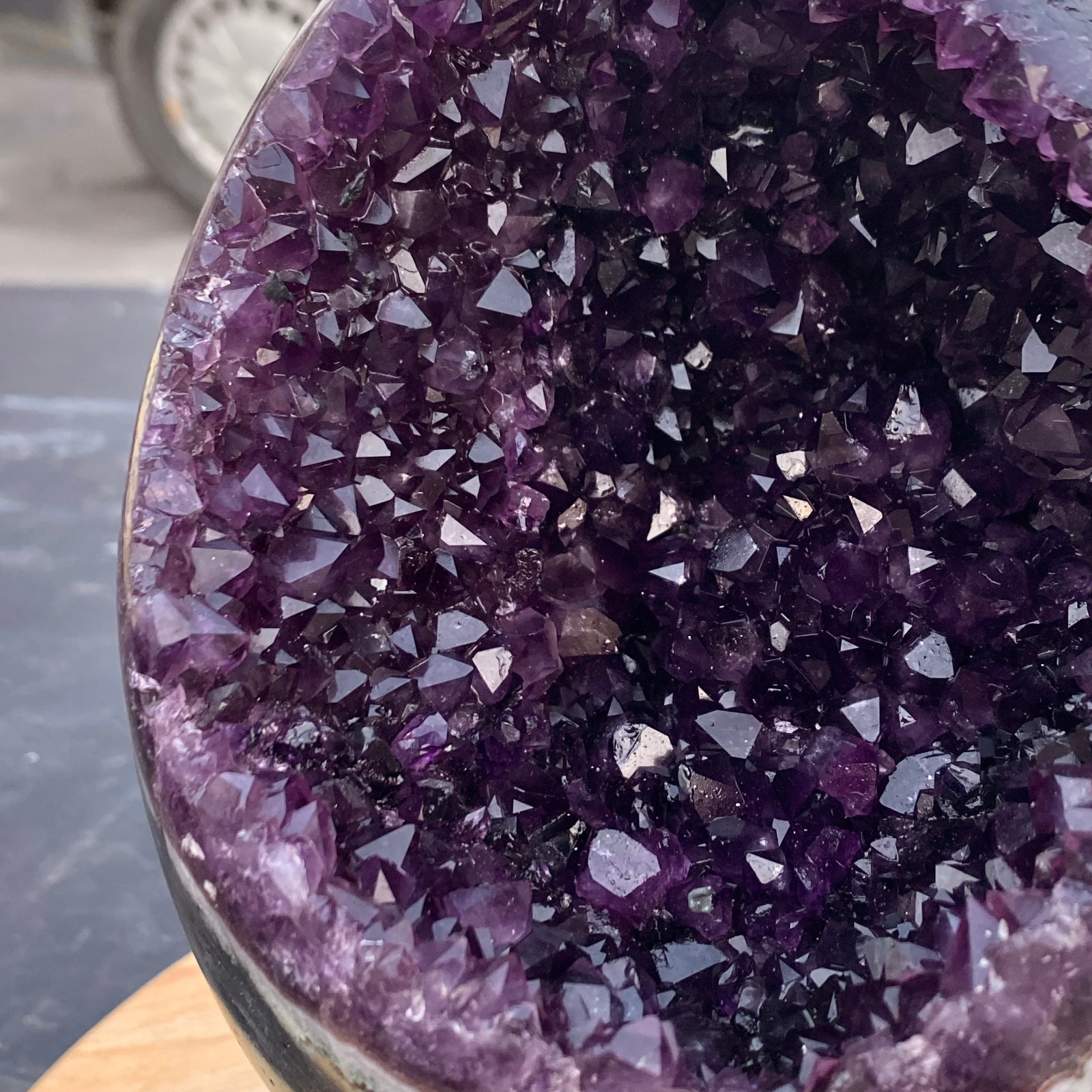 6.83LB Large Natural amethyst Dinosaur egg Quartz Crystal specimen healing