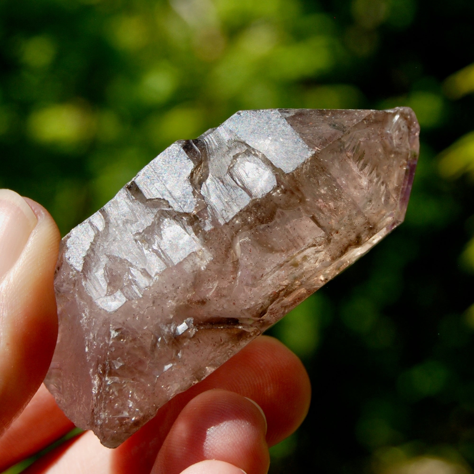 2.6in 90g Smoky Amethyst Quartz Crystal Elestial, Zimbabwe aa1