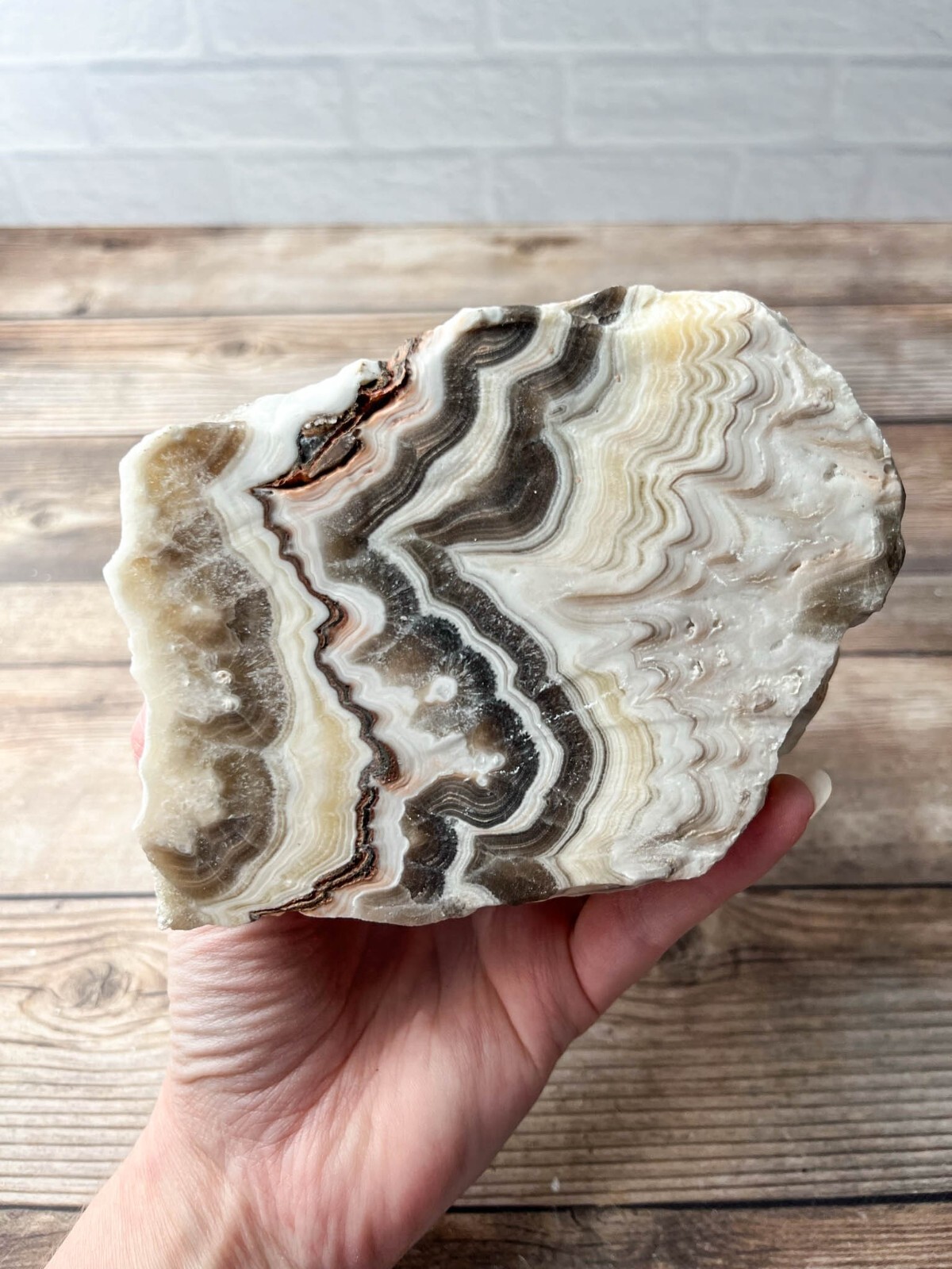 Zebra Calcite , 4 lb 8.6oz Mexican Raw Rough