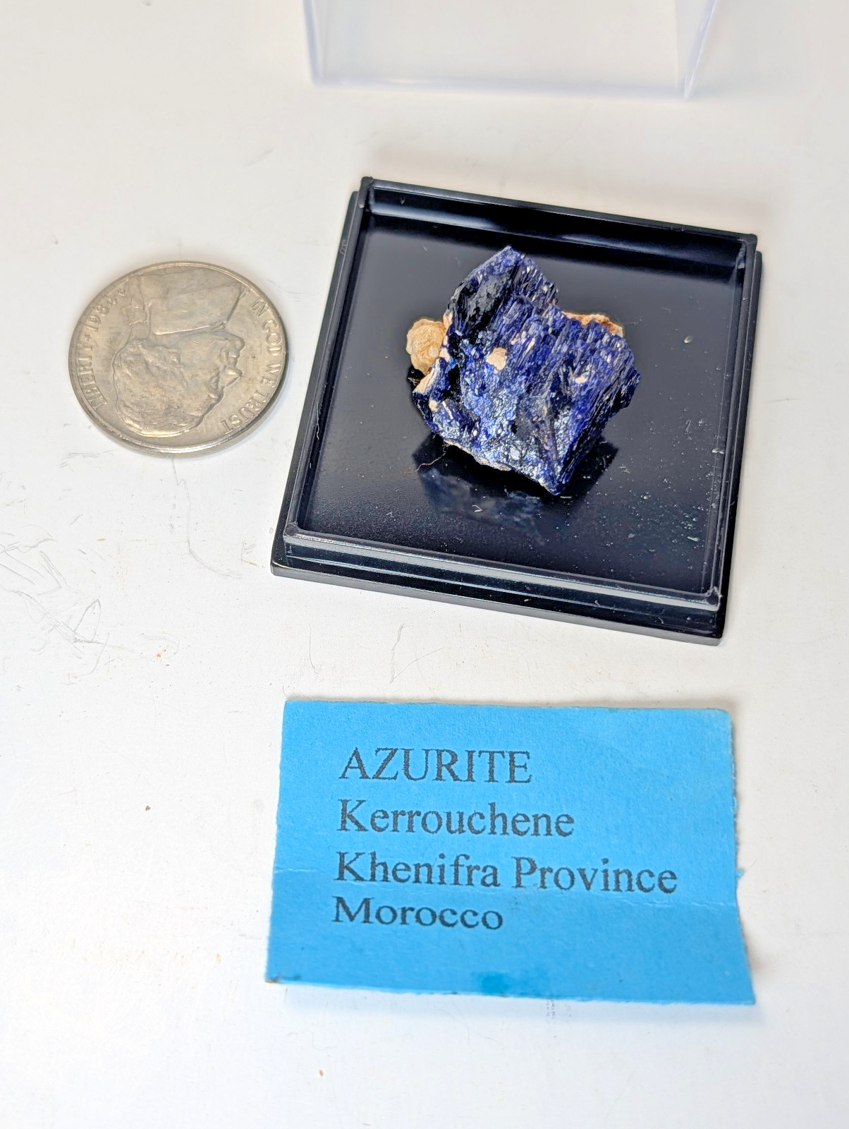 Azurite Specimen Lot of 2 Kerrouchene Khenifra & Jerada Provences Morocco