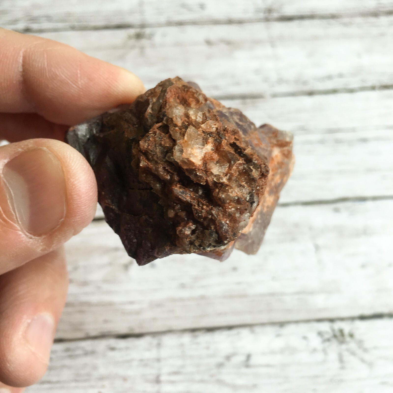 Deep Purple Fluorite Crystal Cluster: 1.95″ Long; 2.0 oz (58 g); Mineral Rough