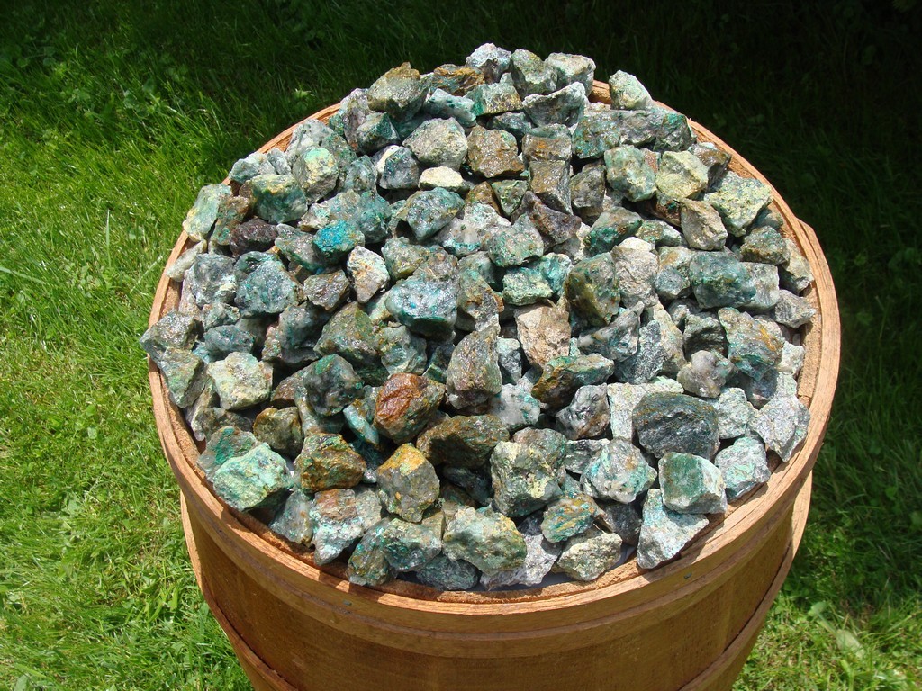 2000 Carat Lots of Unsearched Natural Chrysocolla Rough + FREE faceted gemstone