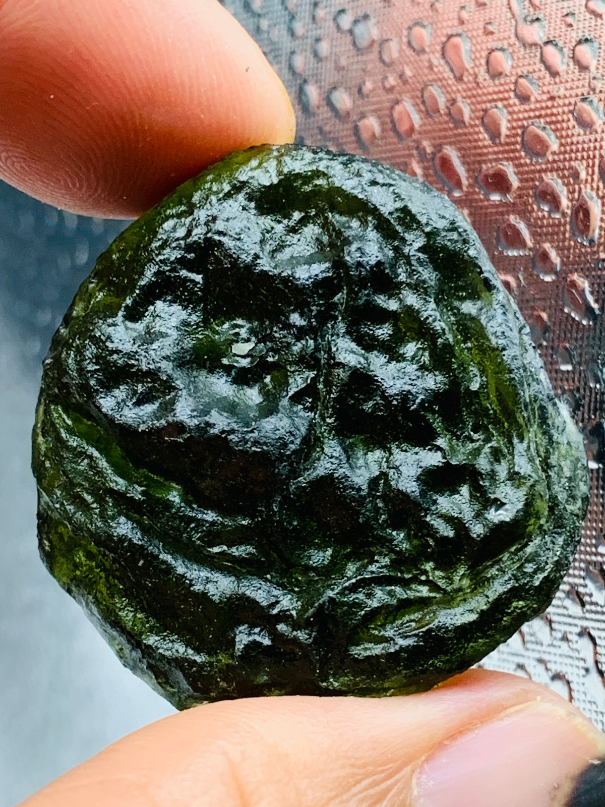 TOP Moldavite Raw Moldavite Crystal from Czech Republic PICcertificate 90CT