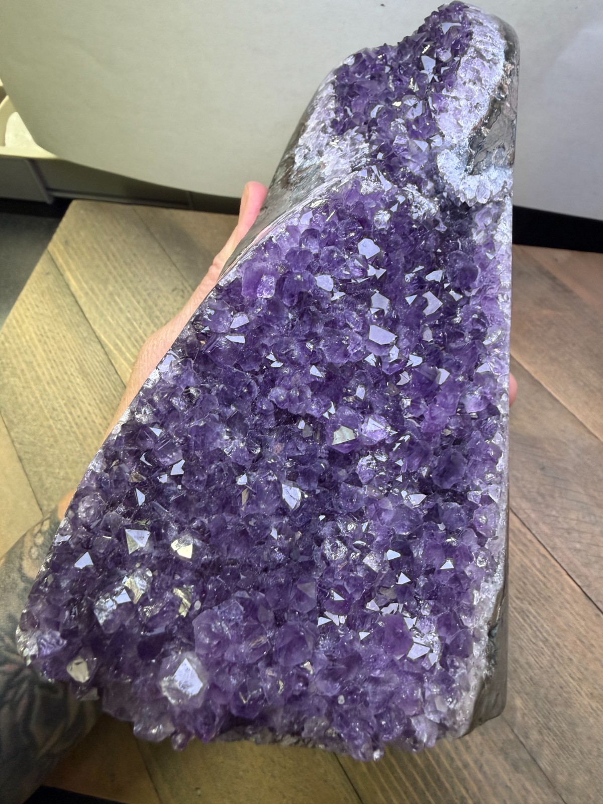 Uruguayan Amethyst Cluster 4lb 1.5oz 7.25″ Cut Base Free-Standing One of a Kind