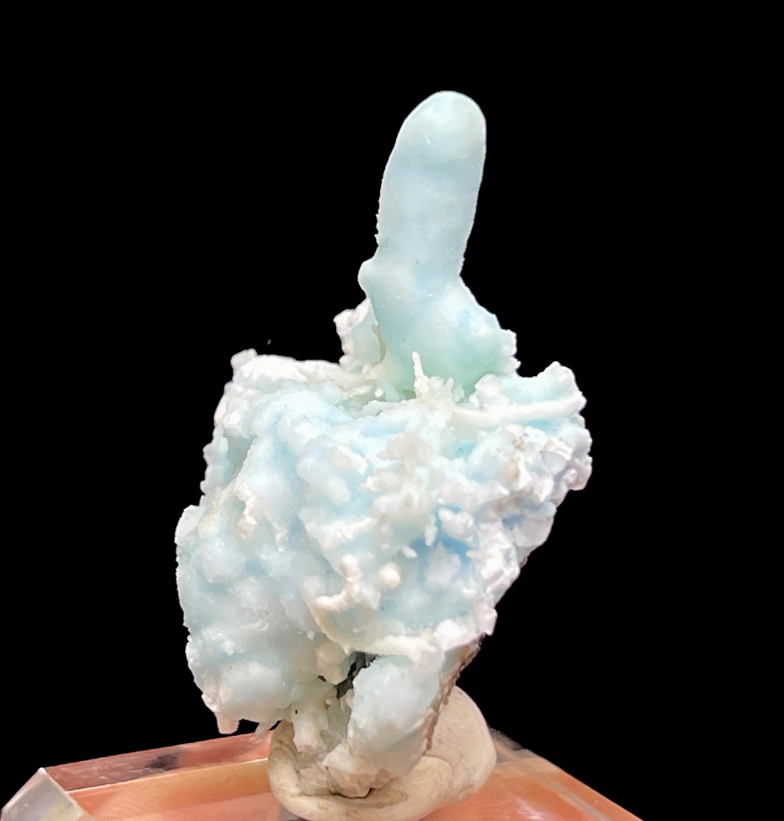 38mm Elegant Blue Aragonite Stalactite , Natural Mineral Specimen