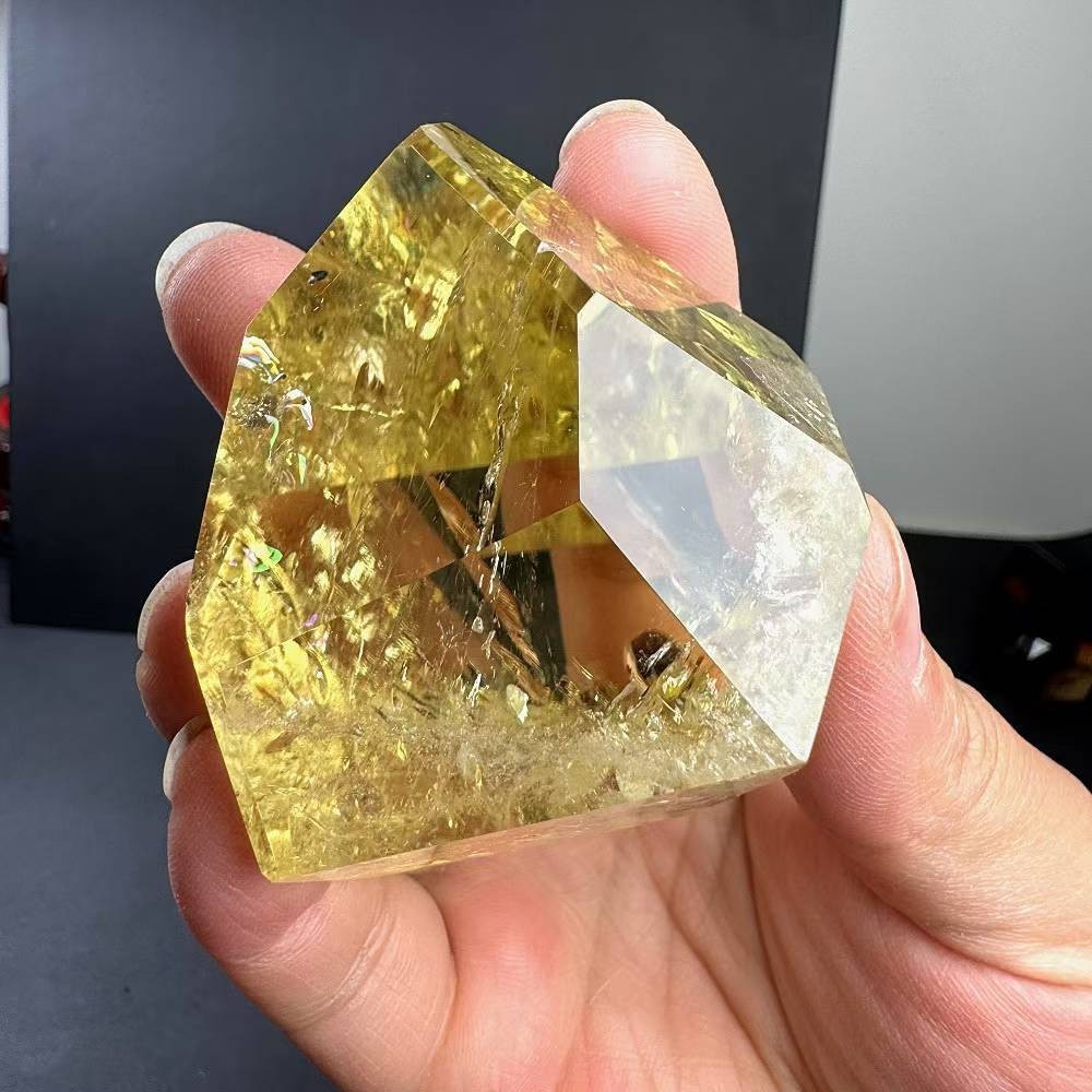 193g Natural Citrine Quartz Carved Freeform Crystal Reiki Healing Decor