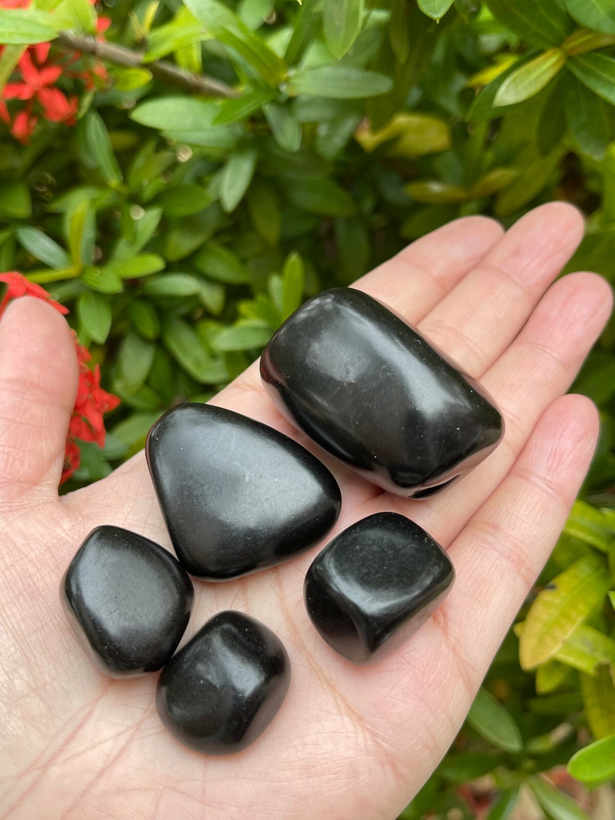 Grade A++ Jet Tumbled Stones, 0.75-1.5 Inch Tumbled Jet Stones, Wholesales Bulk