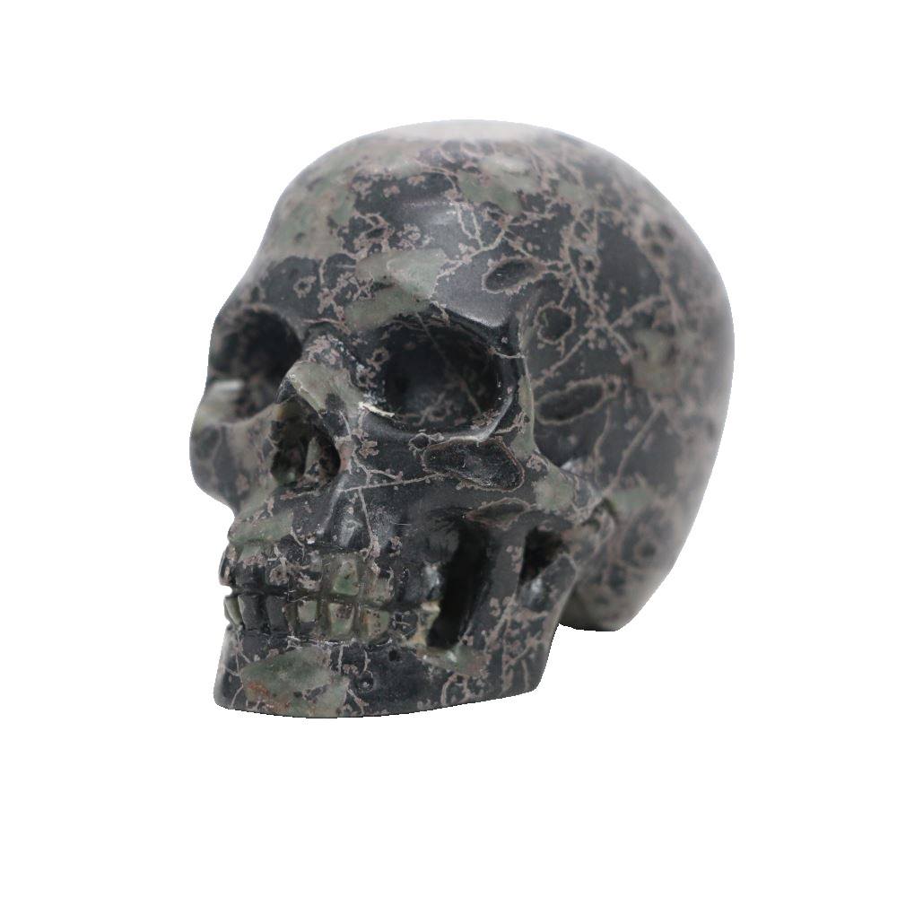 2″ PLUM FLOWER STONE Carved Crystal Skull Realistic Healing Randomly Send 1pc