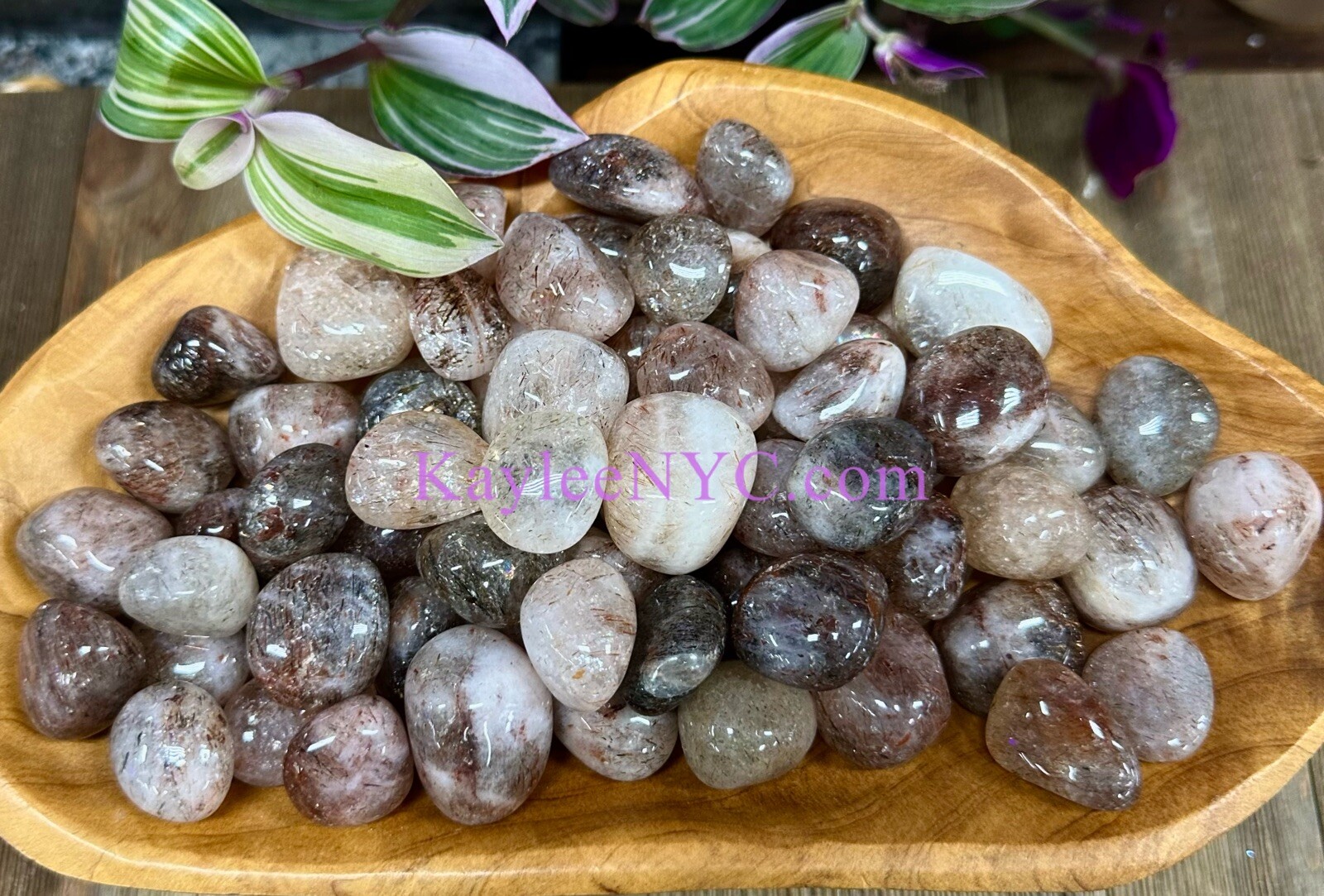 Wholesale Lot 2 Lbs Natural Rutilated Quartz Tumble Crystals Healing Energy