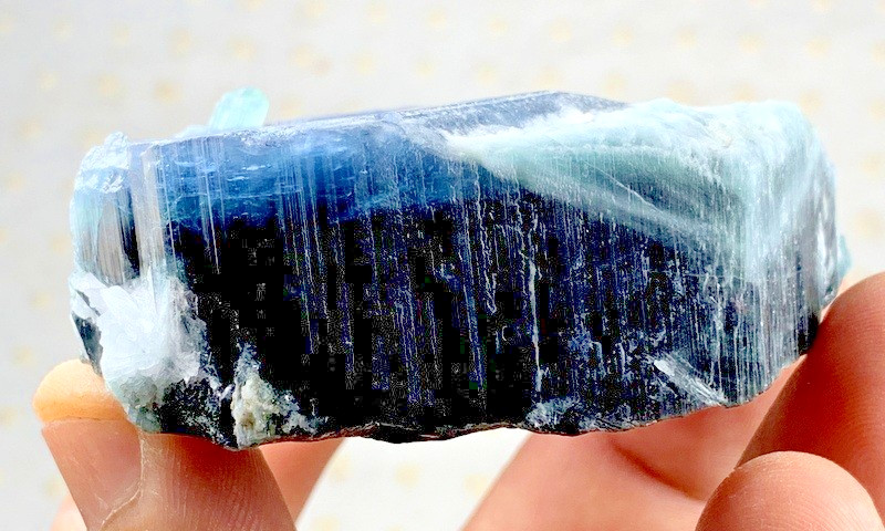 670 Carats beautiful blue Cap Tourmaline Crystal Specimen from Afghanistan