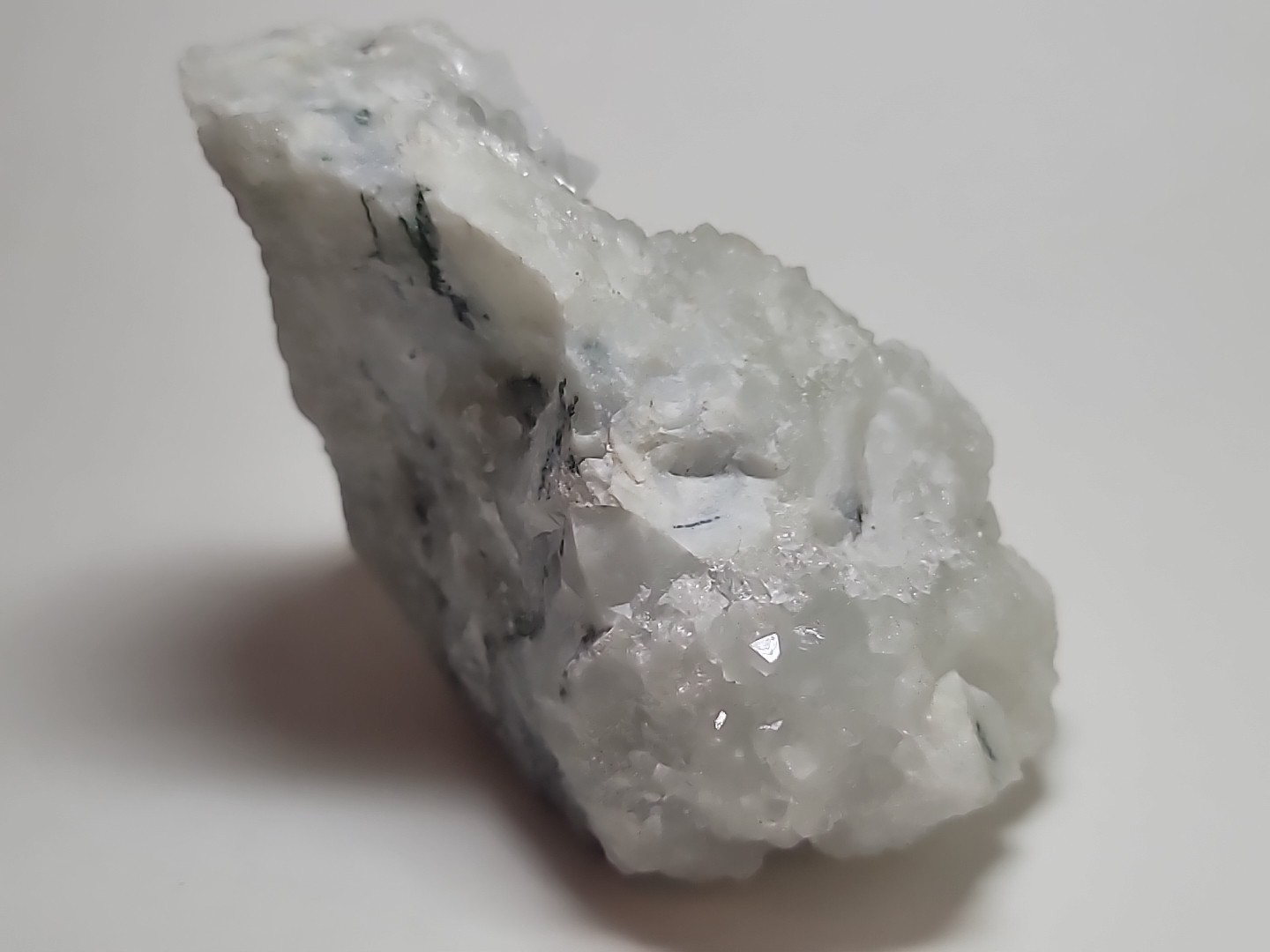 Quartz Druzy Crystal on Moonstone Raw Natural Mineral 3.75″ x 2.5″ x 1.75″
