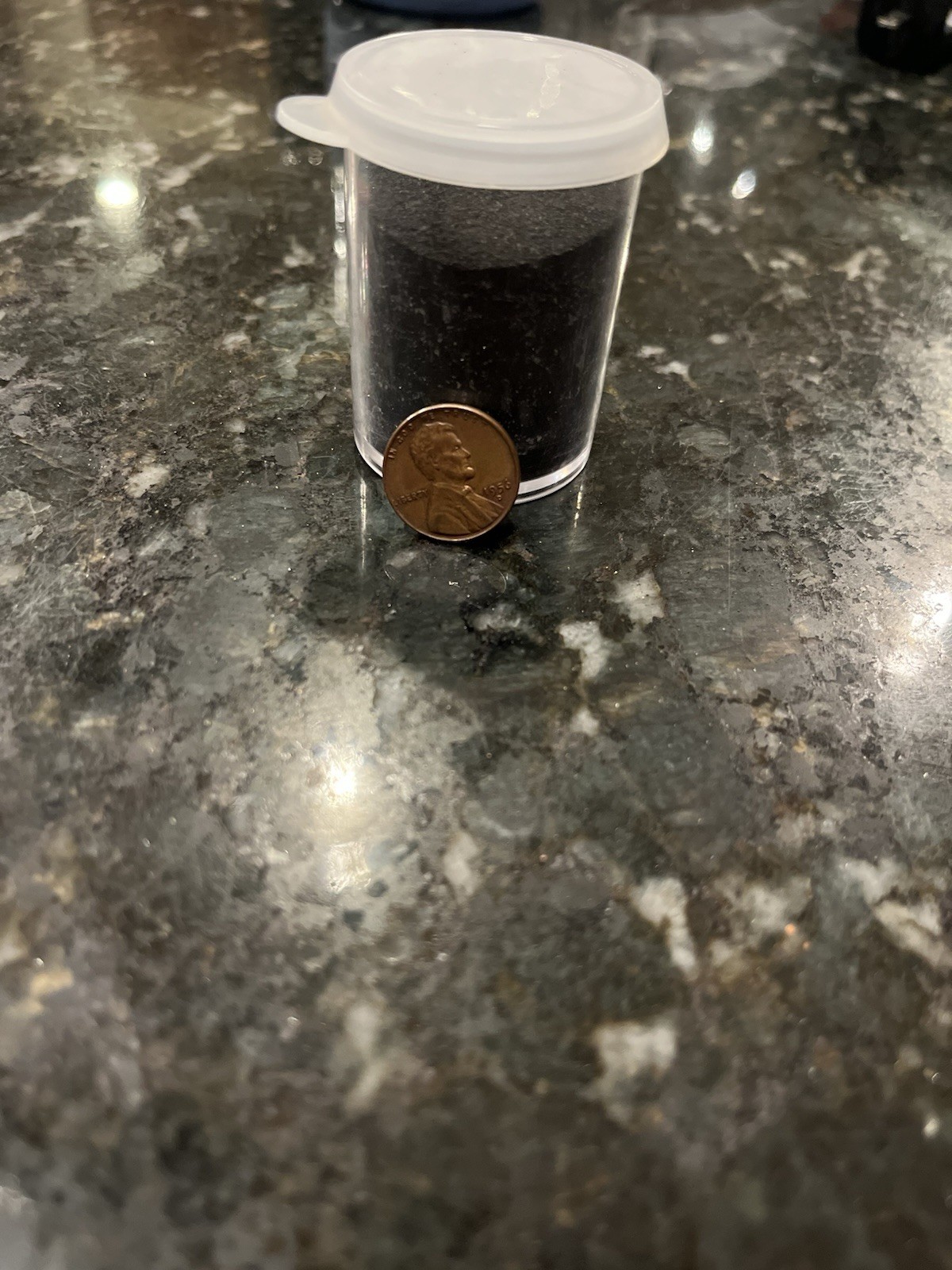 4 ounces of Magnetite 95% pure, Black Sand Mineral w/Visible Metallic Particles
