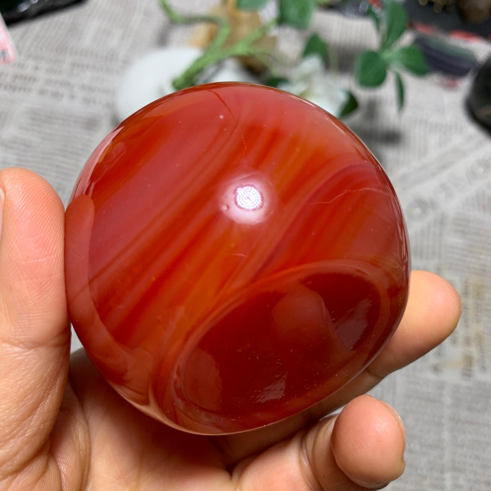 154G Red Agate Bowl Carving Carnelian Cup Glass Cup Reiki Manual Crystal Collect