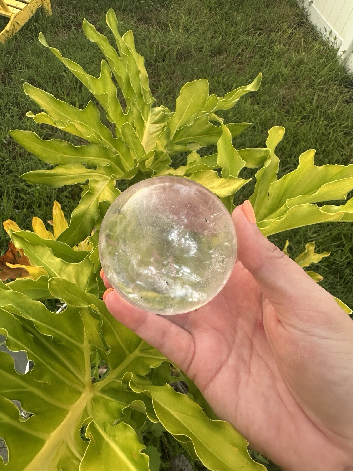 Clear Crystal Sphere Ball Mineral Display Specimen Clear Crystal Sphere Ball