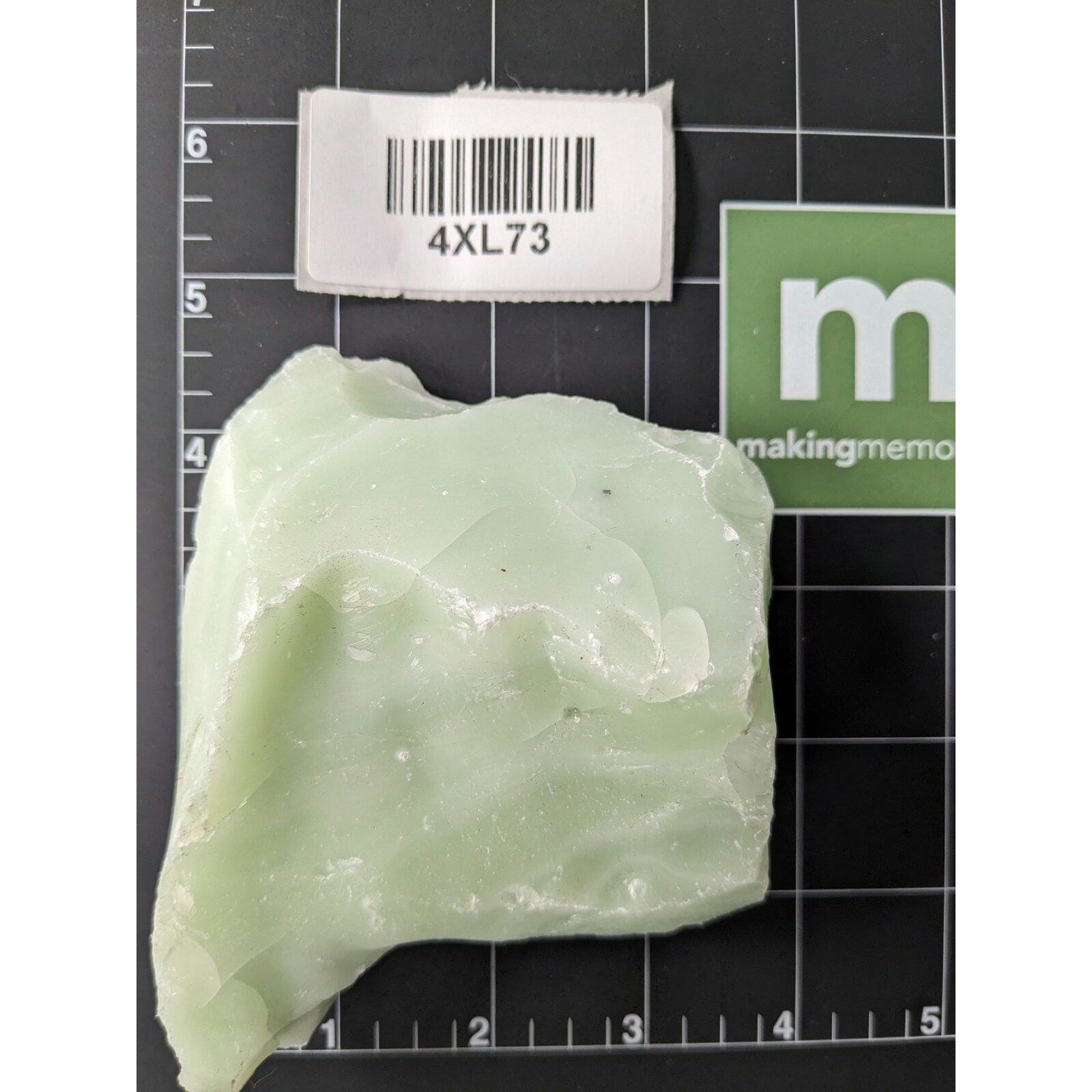 Lime Green Jadeite Art Glass Cullet Layered Opaque Slag Glass #4XL73