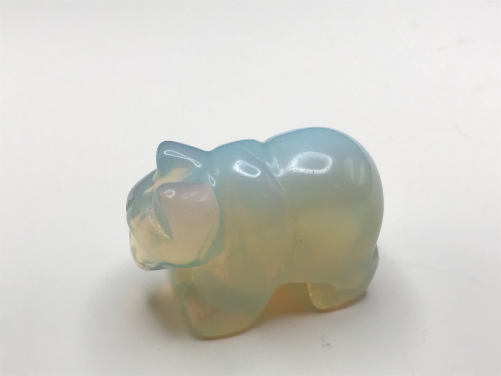 Natural Opalite Bear Crystal Figurine Home Decoration Mineral Specimen