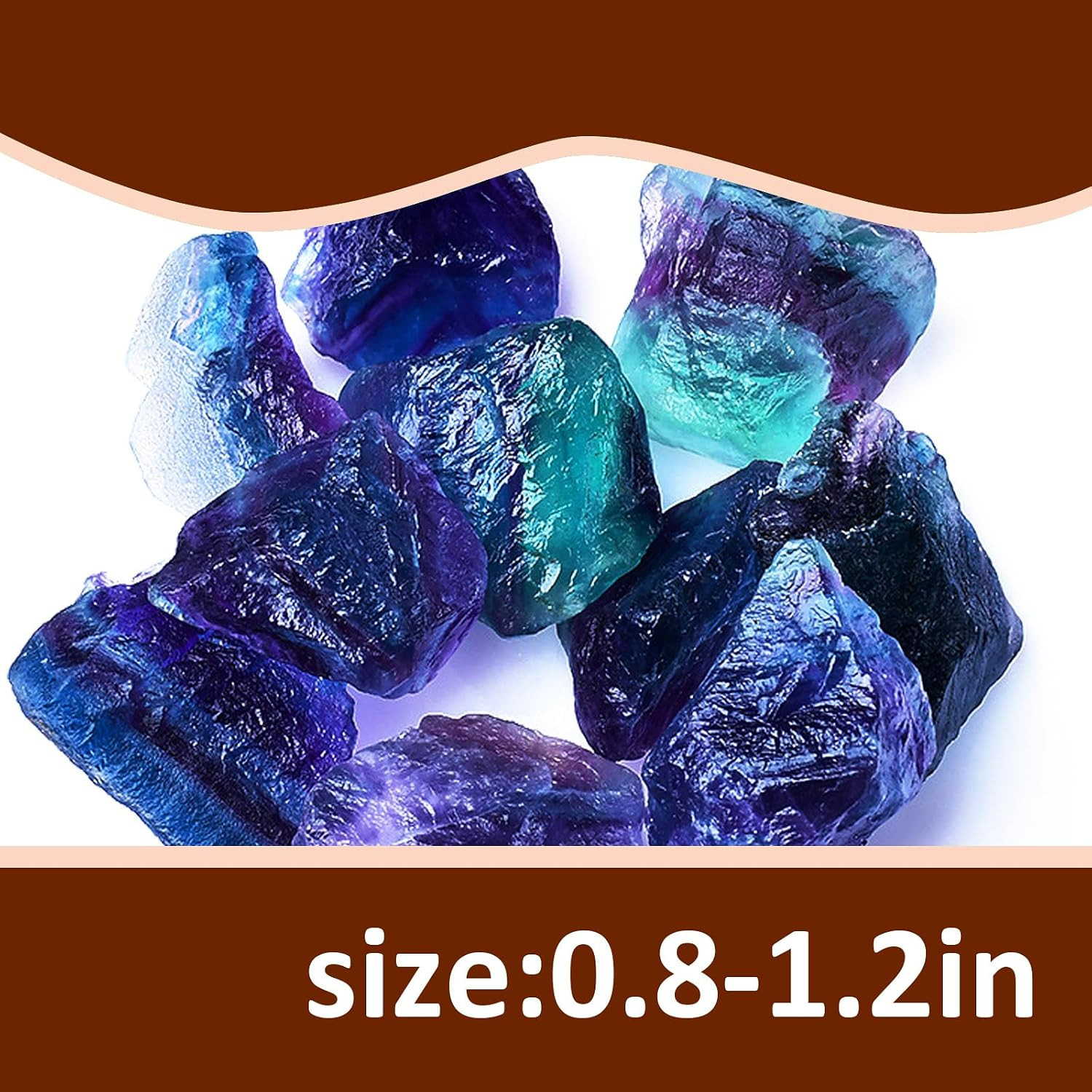 Raw Crystals, Large 1.2-2.0″ Healing Crystal Natural Rough Stones for Intuition,