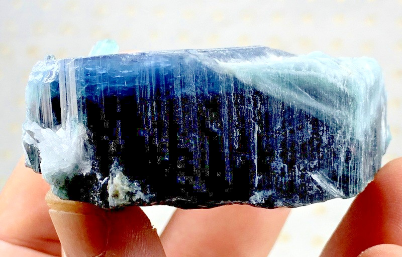 670 Carats beautiful blue Cap Tourmaline Crystal Specimen from Afghanistan