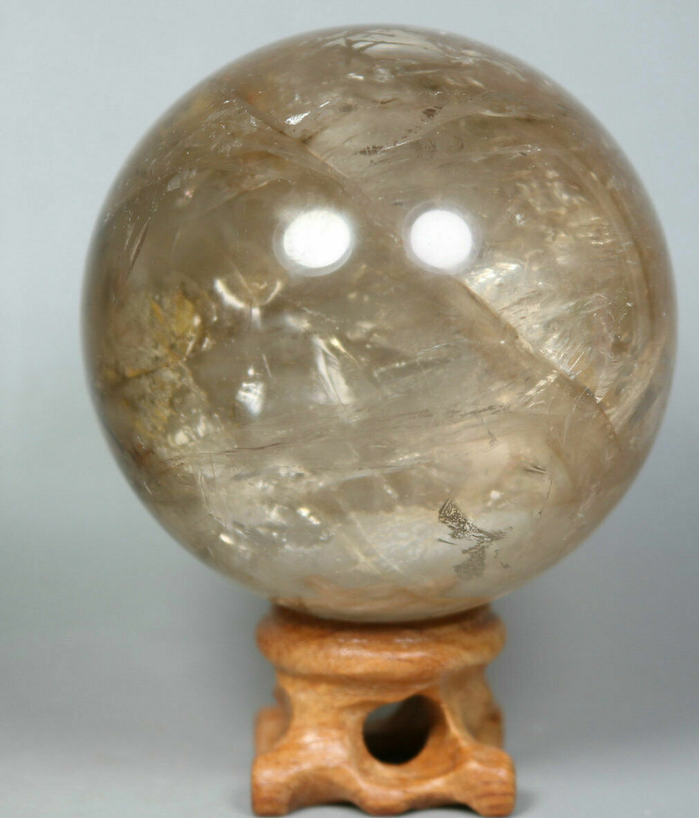 0.95lb Natural RED FIRE QUARTZ Hematoid Crystal PHANTOM MULTI-INCLUSIONS Sphere