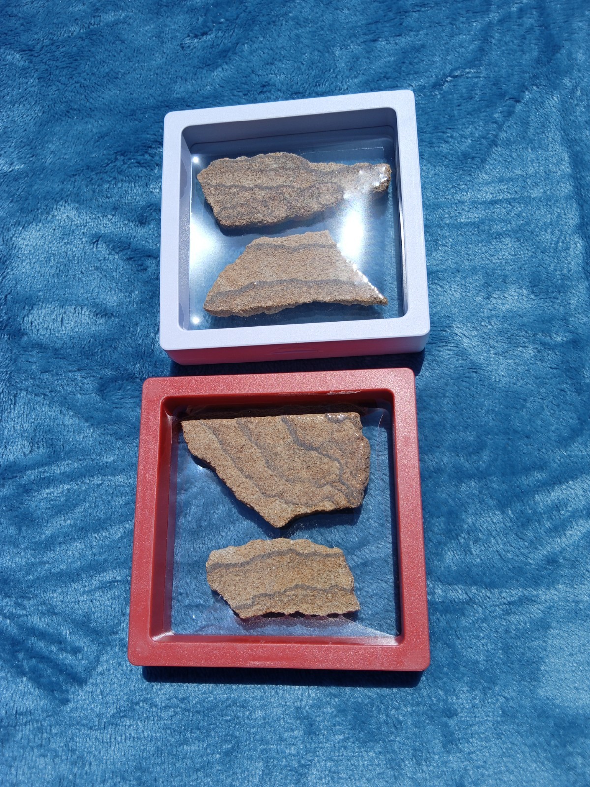 2 Colorful Display Boxes of Picture Desert 🏜️ Sandstone! Beautiful Patterns! D5