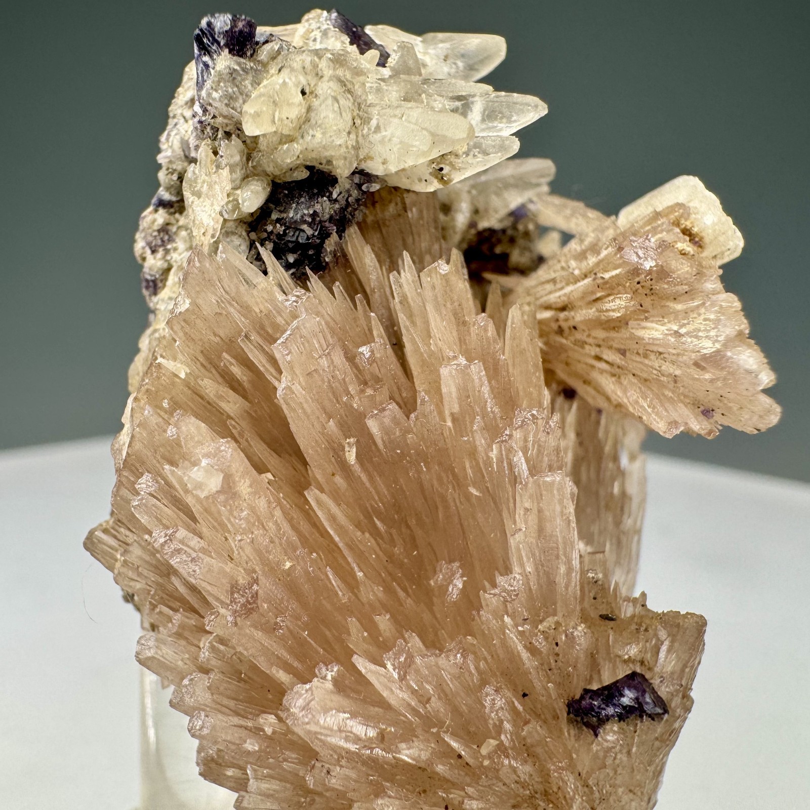 Superb Pink Strontianite Xls: Minerva #1 Mine, Cave-in-Rock Hardin Co., Illinois