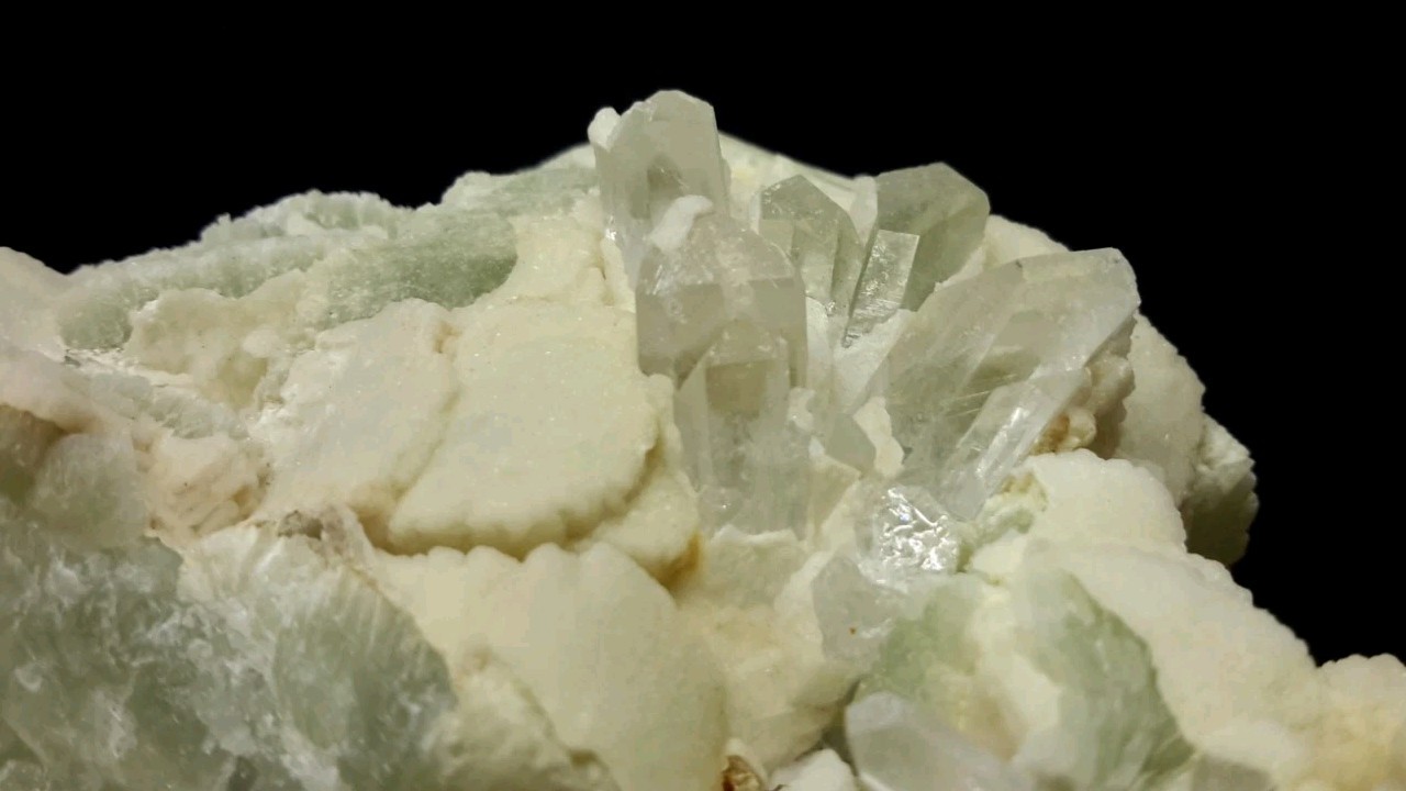 3.75″ PREHNITE with QUARTZ from Imilchil, Morocco