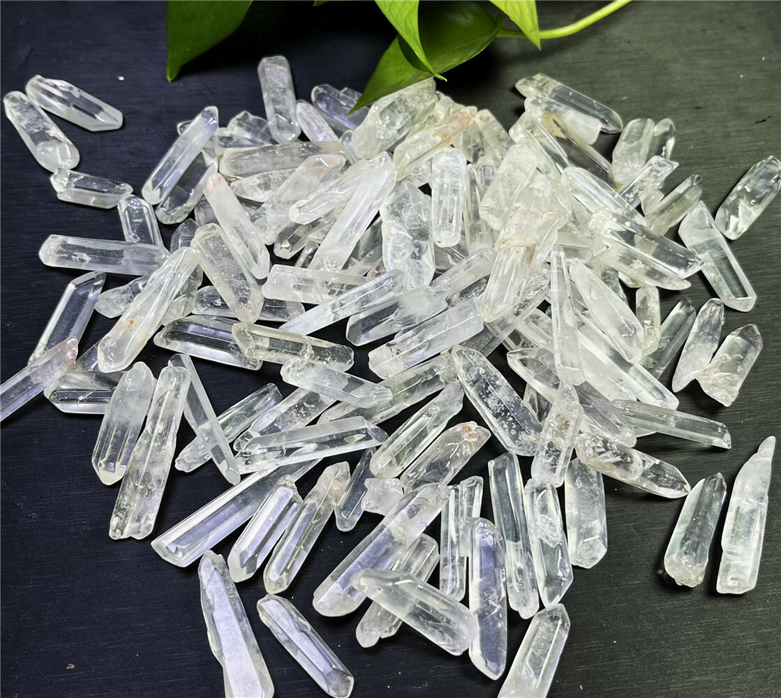100g Lot Tibet Natural Clear Quartz Crystal Points Terminated Wand Specimen