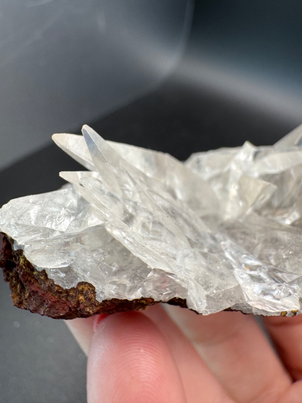 6223 High Quality Sharp, Clear Calcite Cluster Ojuela Mine, Durango MX 58g