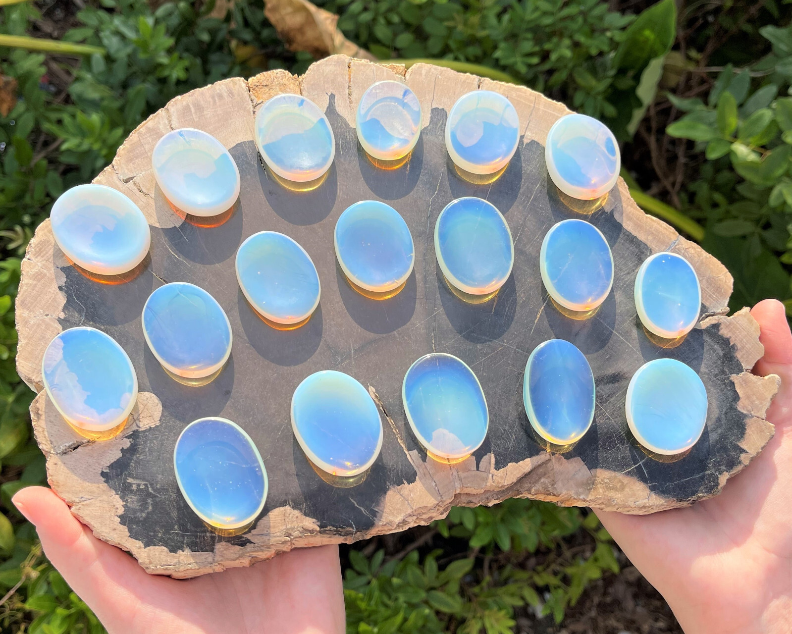 Opalite Worry Stone (Opalite Palm Stone, Smooth Polished Opalite Pocket Stone)