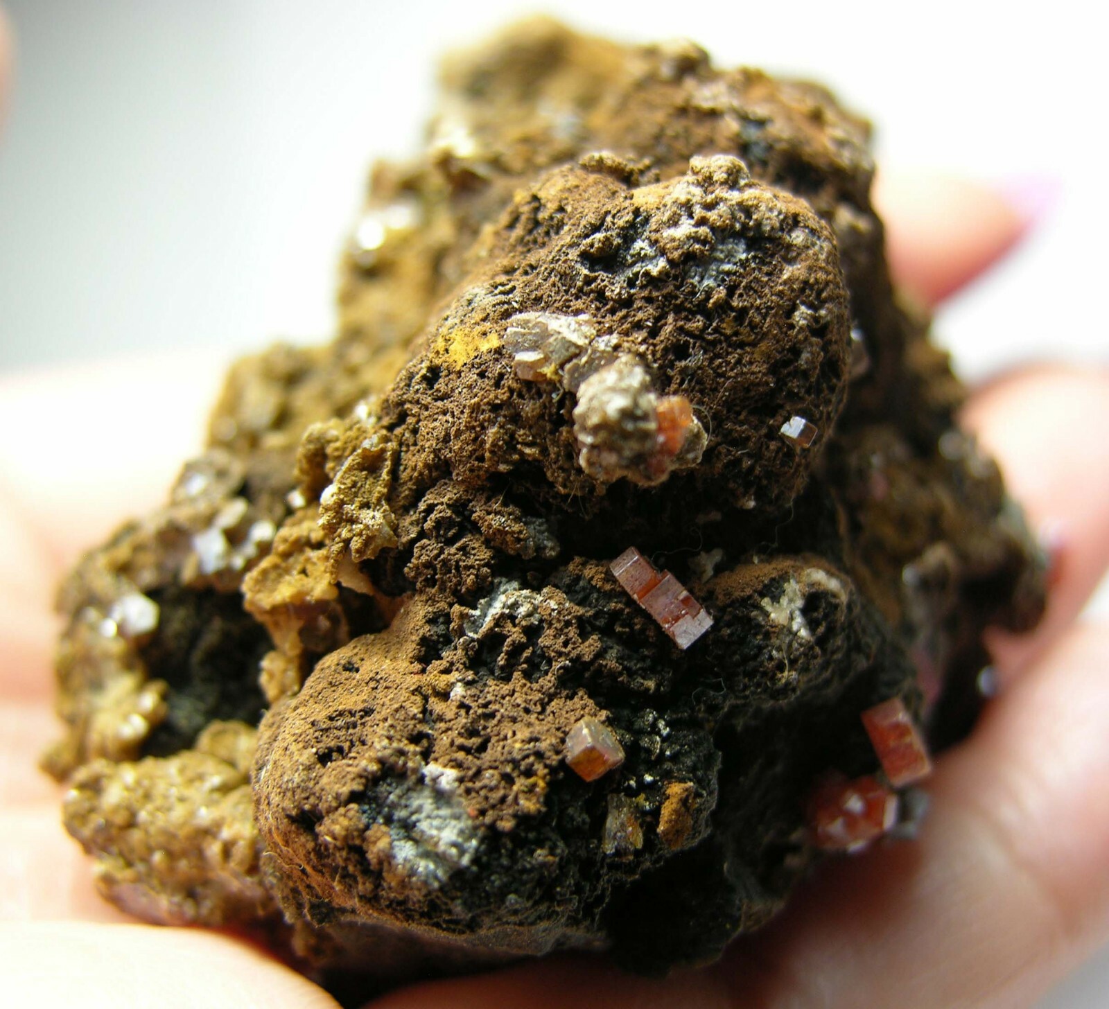 #3 62mm 100% Natural Mexico Honey Orange Vanadinite Cluster Specimen 2 7/16 in