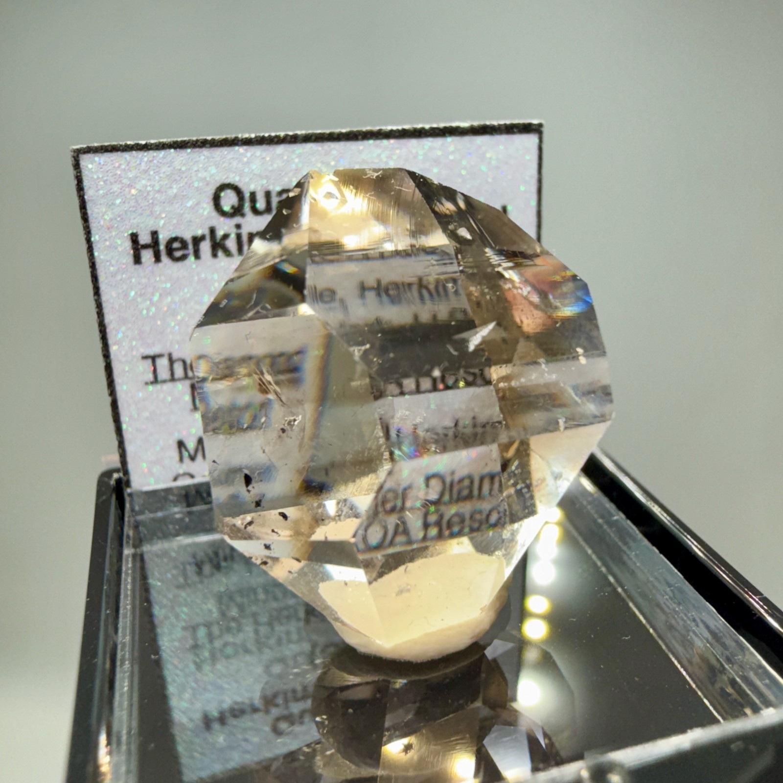 7.46 g A+ Grade Light Smoky Herkimer Diamond Gem, Nearly Flawless!