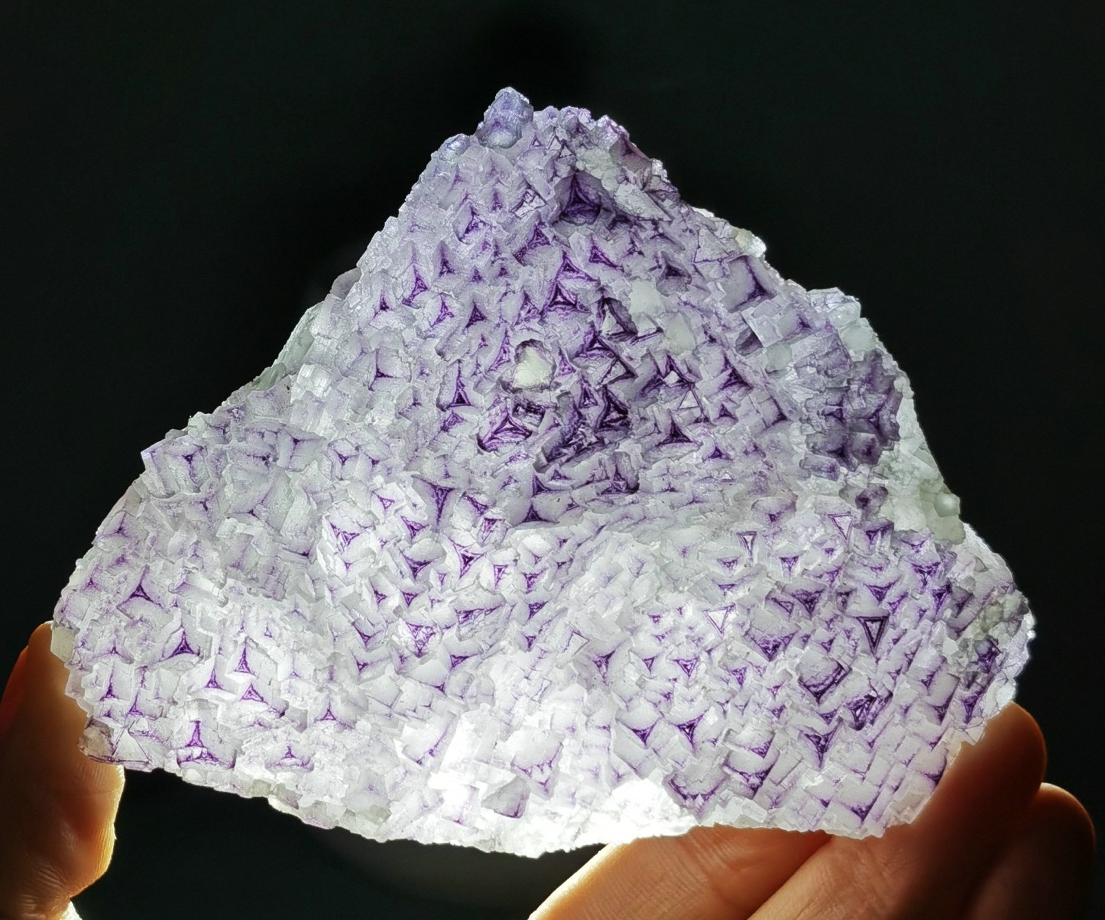 Rare Purple Fluorite Mineral Specimen China