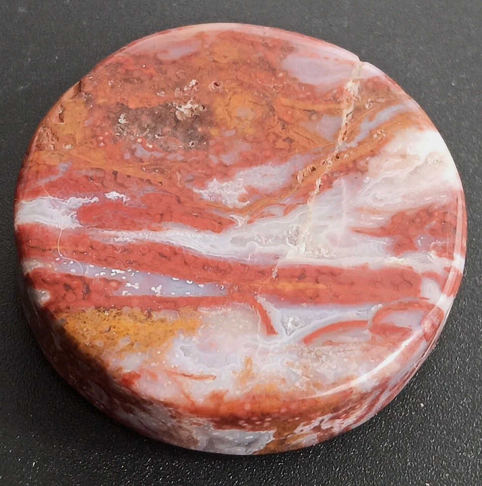 Cathedral Lace Agate Rare Mineral Mexico Mined 1-5/16″ Wide 1/4″ Thick
