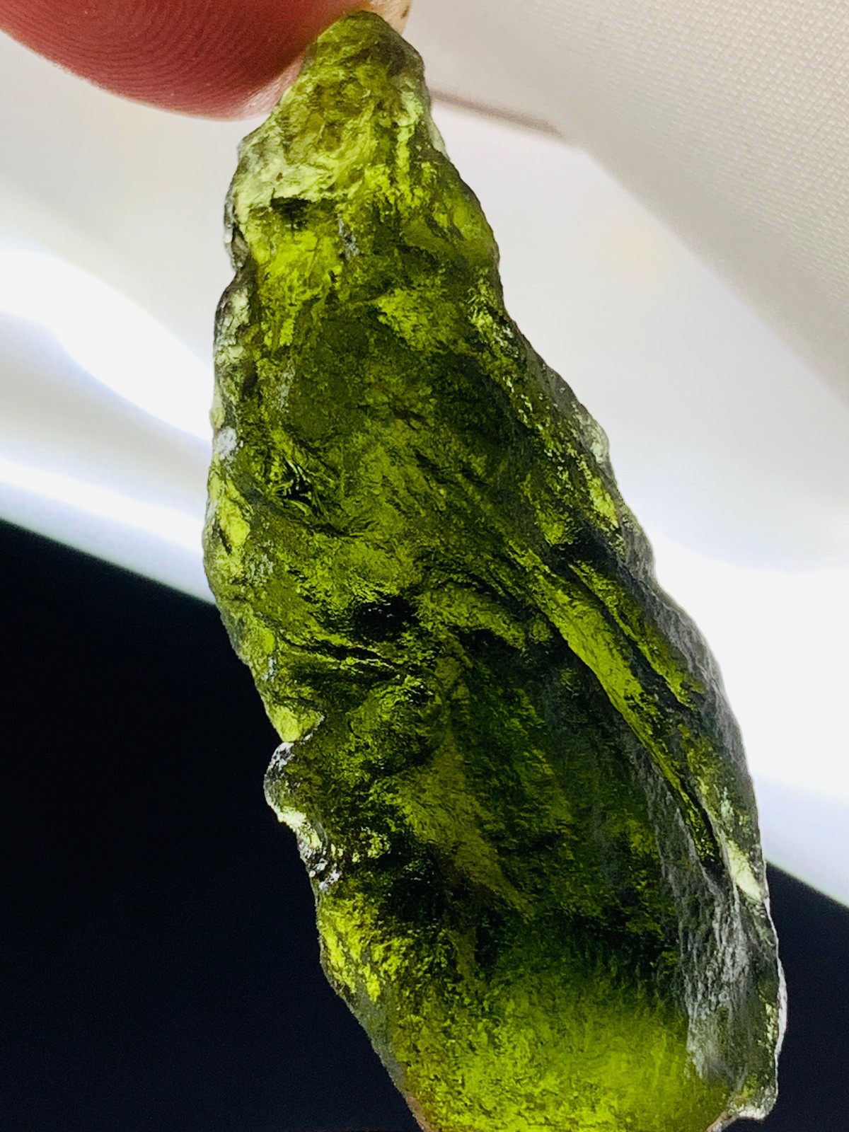 TOP Moldavite Raw Moldavite Crystal from Czech Republic PICcertificate 68CT