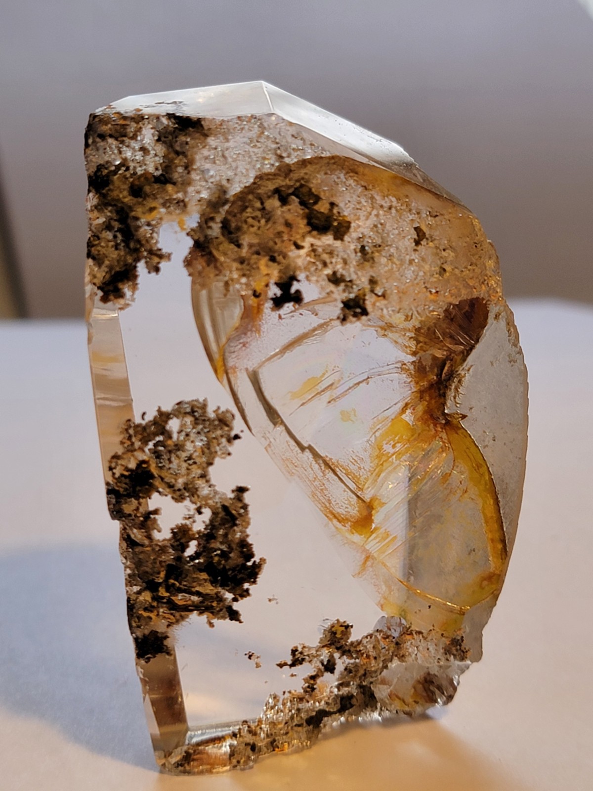“Golden Healer” Garden Quartz with Large Rainbow and Amazing Clarity – US Seller
