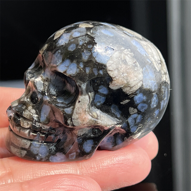 2″ Natural rhyolite Figurines skull Quartz Crystal Skull healing Random 1pc