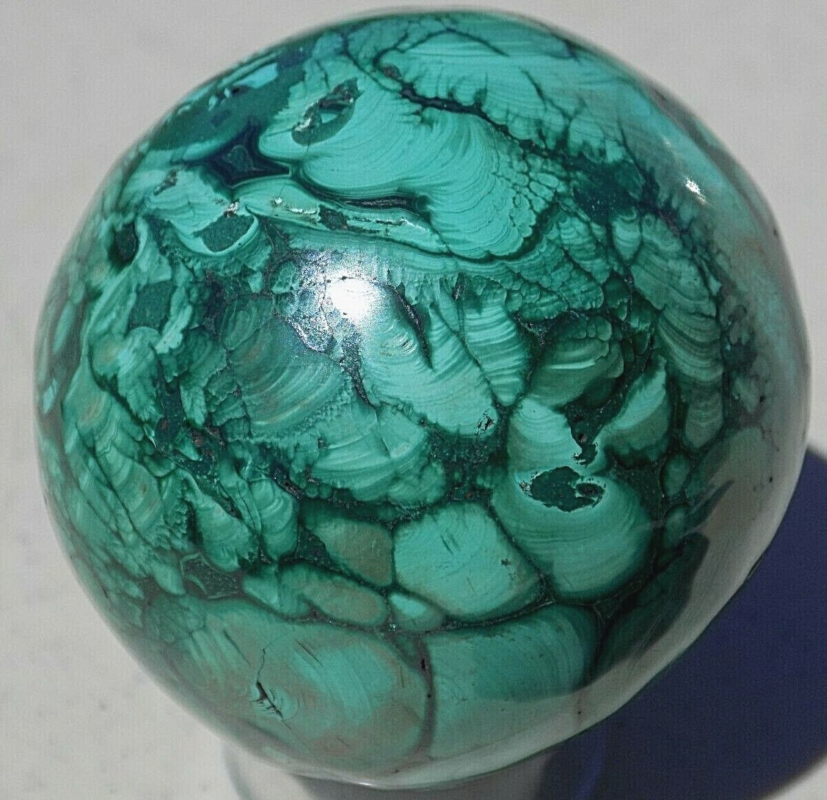 MALACHITE MARBLE HANDMADE SPHERE CONGO SPECIMEN 56mm 2 3/16” 8482