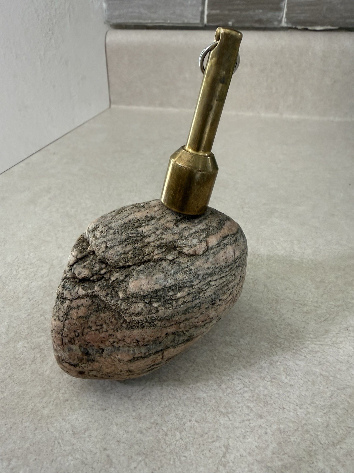 Large Magnetic Granitic Gneiss Specimen – Pink Feldspar, Quartz & Magnetite