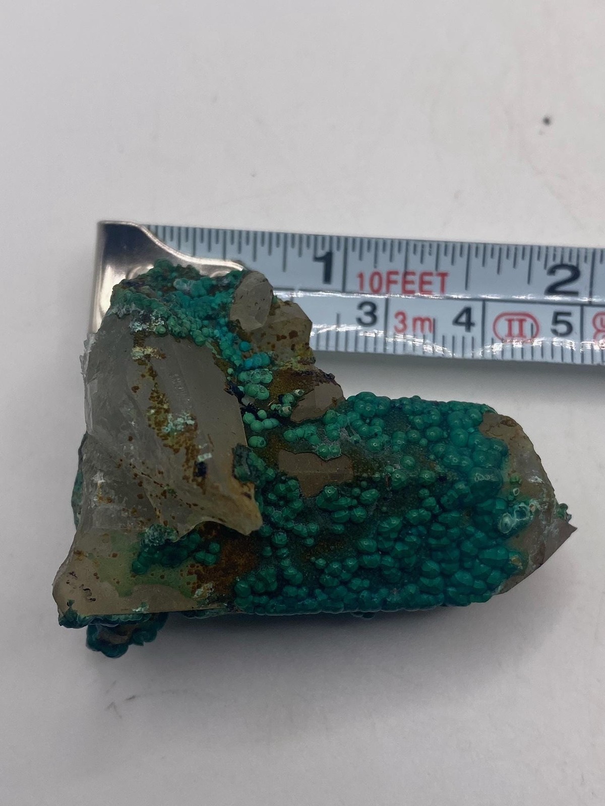 Botryoidal Chrysocolla on Quartz! Tentadora Mine Peru! See video!