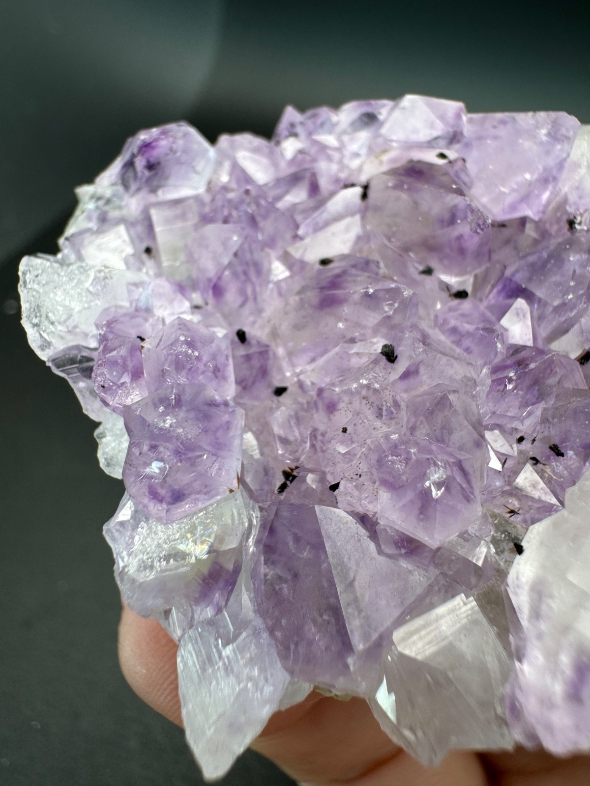 6857 Amethyst Cluster with Goethite Inclusions Brazil 60g