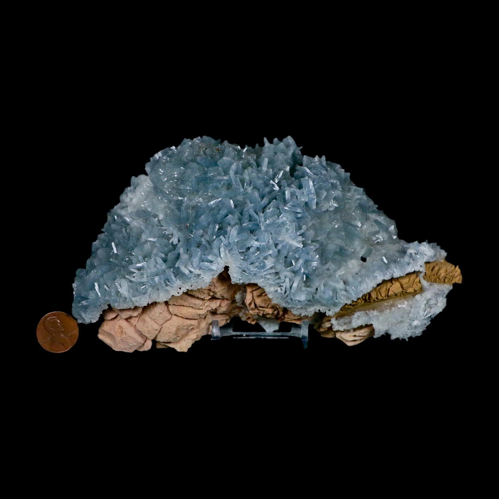 XL 7″ Ice Blue Tabular Barite Blades Crystal Mineral Meknes-Tafilalet Morocco