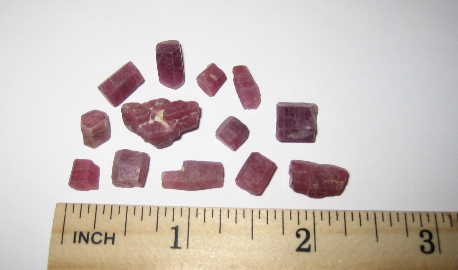 13 A+ QUALITY TINY 0.2-0.5″ ROUGH NATURAL RUBY CRYSTALS FROM MADAGASCAR 10.2g *2