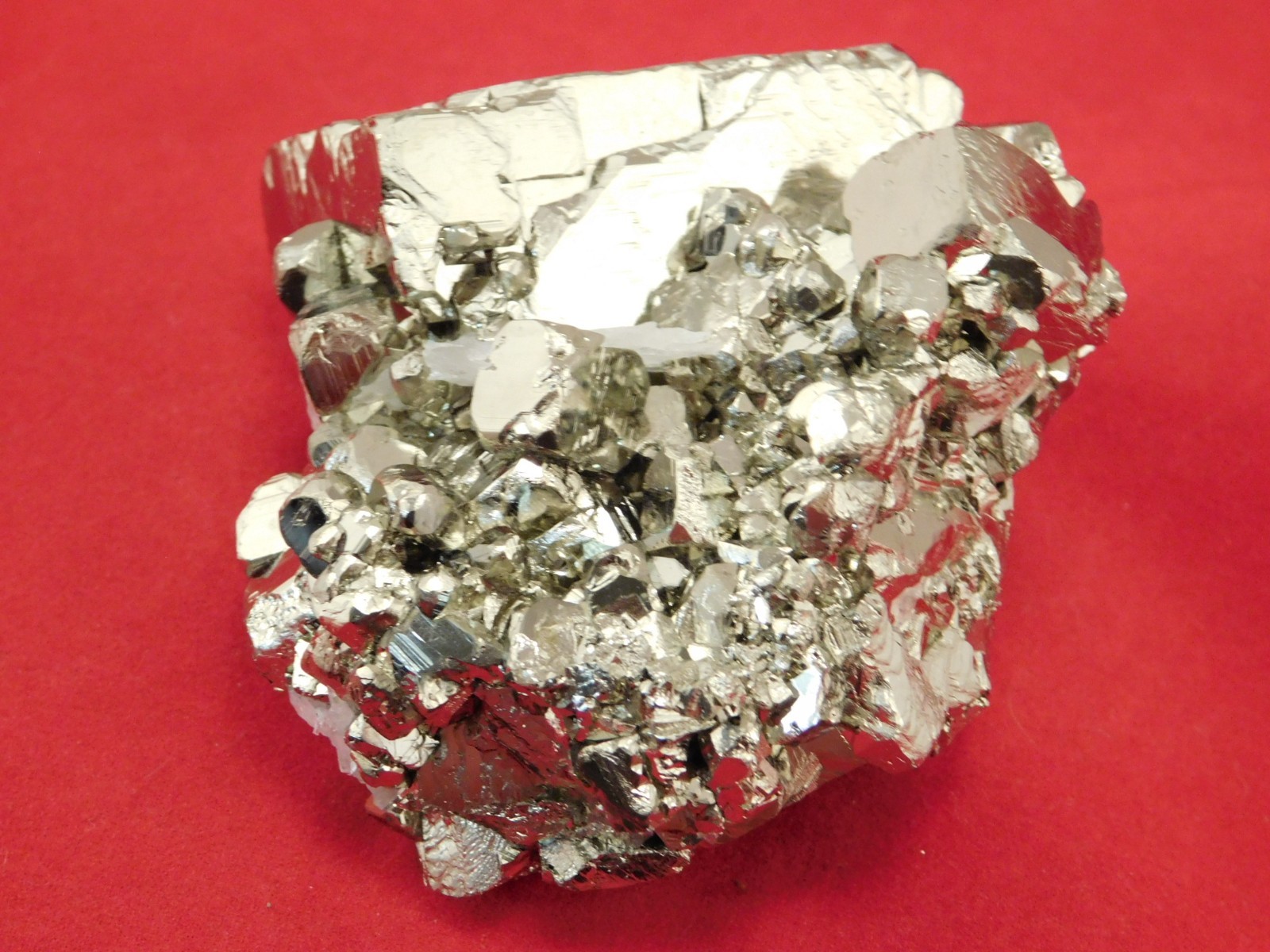 Larger! Nice and 100% Natural Pyrite CUBE Cluster Huanzala Mine Peru 326gr